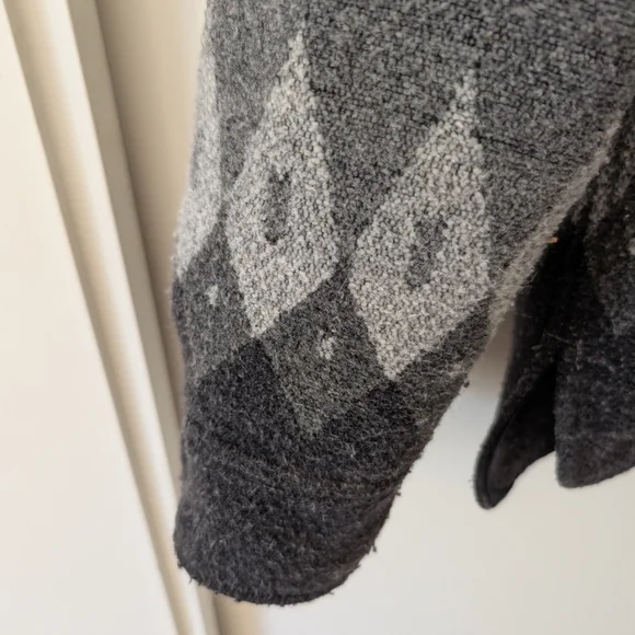 J. Crew Mens Large Wool Blend Button Down Shirt Jacket Gray Classic Preppy - Picture 4 of 8